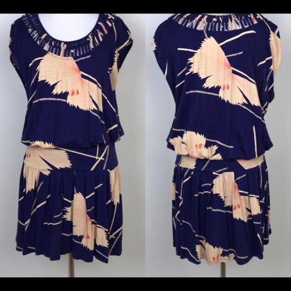 Anthropologie Leif Notes Drop Waist Casual Dress - Picture 5 of 6